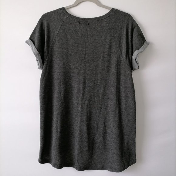 not of this world Women's Charcoal Gray Hi-Lo Sweatshirt Tshirt Size M - Picture 2 of 6